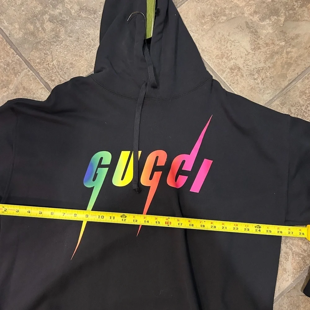 Men’s Gucci blade logo, print cotton sweatshirt, size XL made Italy